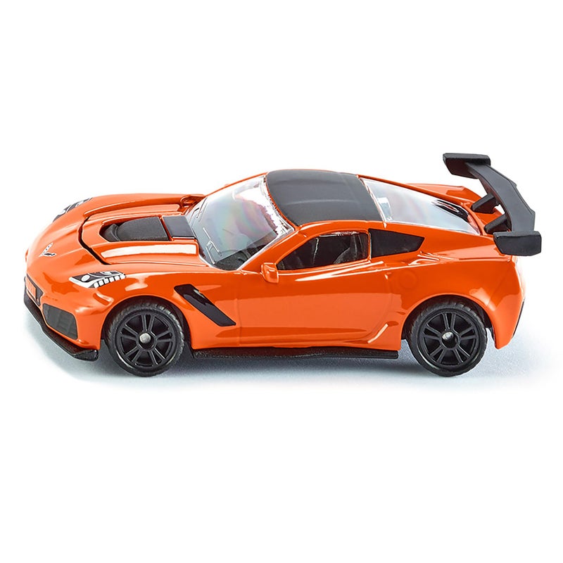 Siku 1534, Chevrolet Corvette ZR1, Orange/Black, Opening Bonnet, Toy Vehicle for Children - Image 3